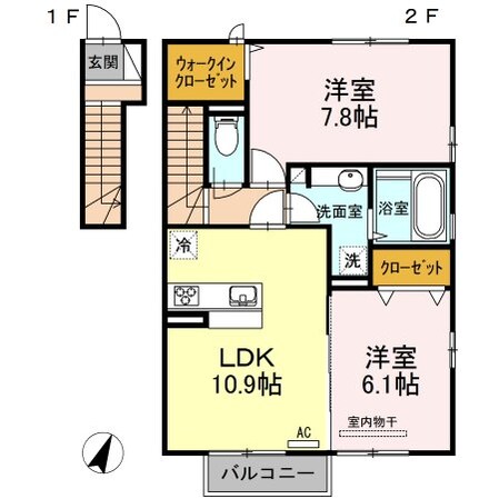 D-room西多賀の物件間取画像